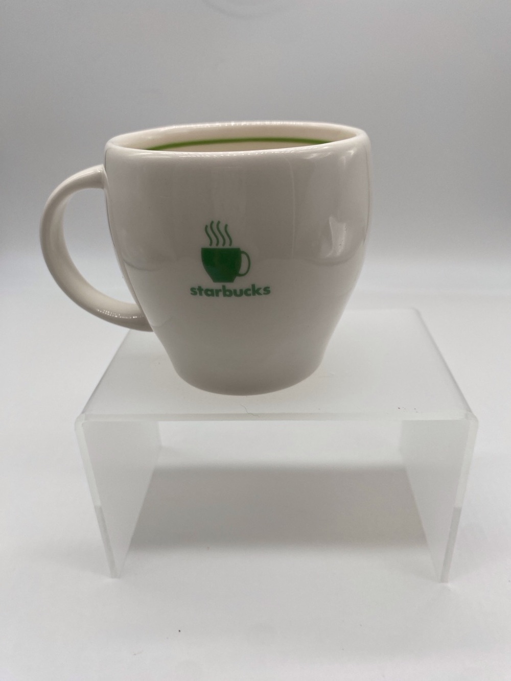 Vintage Barista 2003Starbucks White Ceramic Mug with Green Logo collectable